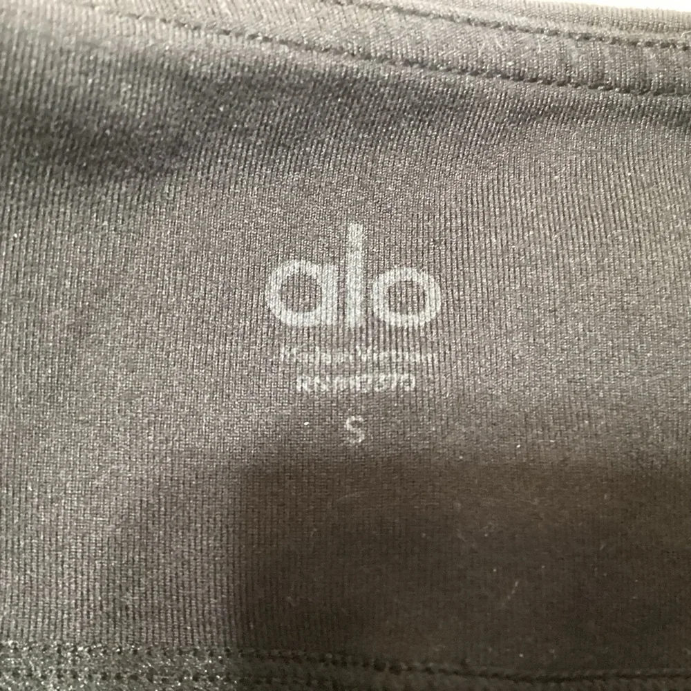 Alo Yoga Player 7/8 Leggings Size Small Black Green Colorblock Activewear